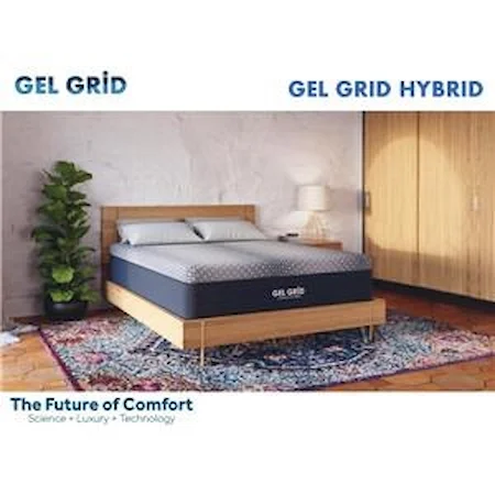 13.5" Gel Grid Gravity Hybrid Med Queen Matt
